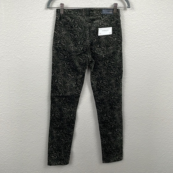 NWT AG Adriano Goldschmied Prima Ankle Cigarette Velvet Paisley Jeans Sz 24 - Picture 4 of 11